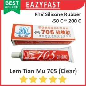 Lem Tian Mu Merah 705 Silicone Rubber Glue Sealant Seal Silikon Grease