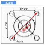 Fan Grill 4cm 40mm Ram Kawat Besi Pelindung Tutup Kipas DC PC CPU Case - Image 3