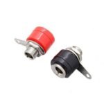 Banana Socket Jack Female Terminal 1 Pasang Connector M6 Hitam Merah - Image 2