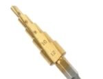 Mata Bor Step Drill Bits Multi Sze 4-12mm HSS Pagoda Kerucut Cone 5in1 - Image 2