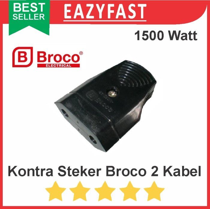 ginee_20241212110451860_7791433302.jpeg Contra Steker Broco 2 Kabel Colokan Female Kontra Stop Kontak Terminal - Image 1