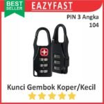 Kunci Gembok Kecil Resleting Tas Koper 104 Seleting 3 Pin Kombinasi Angka Digit Travel Case Lock
