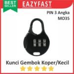 Kunci Gembok Kecil Resleting Tas Koper MO35 Seleting 3 Pin Kombinasi Angka Digit Travel Case Lock