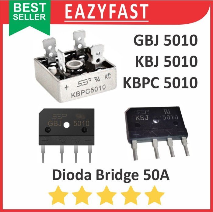 ginee_20241213093029265_4405560092.jpeg Dioda Kiprok Bridge 50A 50 A Ampere Diode Rectifier GBJ5010 KBJ5010 KBPC5010 Jembatan Penyearah AC DC Sisir Meja Kotak KBU KBP KBJ KBL GBU GBJ KBPC 5010 - Image 1