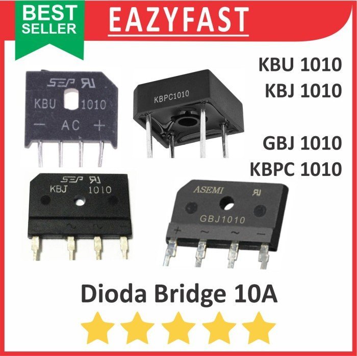 ginee_20241213093825779_9092411375.jpeg Dioda Kiprok Bridge 10A 10 A Ampere Diode Rectifier KBU1010 KBJ1010 GBJ1010 KBPC1010 Jembatan Penyearah AC DC Sisir Meja Kotak KBU KBP KBJ KBL GBU GBJ KBPC 1010 - Image 1