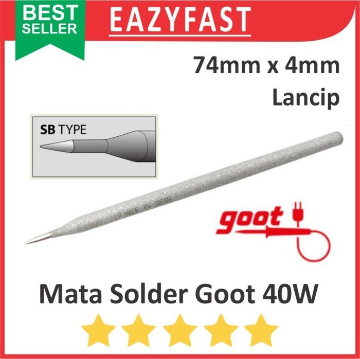 ginee_20241213095620546_8700090661.jpeg Mata Solder Crystal Goot 40W 40 W Watt Lancip R-48SB Type SB KX-40R Ori Original Japan Dekko DS40N Korea - Image 1