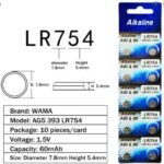 Baterai LR754 AG5 393 1.55v Jam Tangan Kancing Coin Button Battery - Image 3
