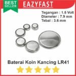 Baterai LR41 AG3 SR41 1.55v Jam Tangan Kancing Coin Button Battery