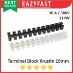 Terminal Block Krustin 16mm 30A Panel Listrik PLN Terminal Screw Cable Blok 16 mm 30 A Sambung Kabel