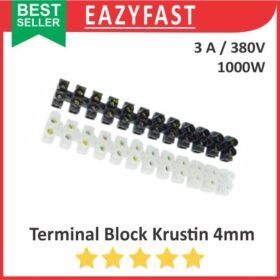 Terminal Block Krustin 4mm 3A Panel Listrik PLN Terminal Screw Cable Blok 4 mm A Sambungan Kabel