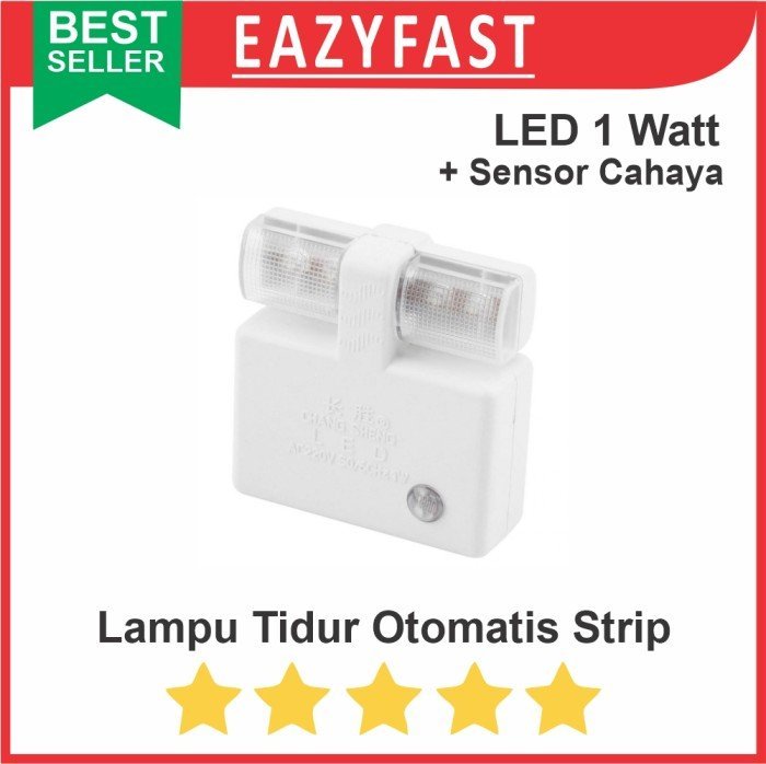 ginee_20241213114101851_9560961396.jpeg Lampu LED Tidur Otomatis Strip Sensor Cahaya 1 Watt Steker Colok Kamar - Image 1