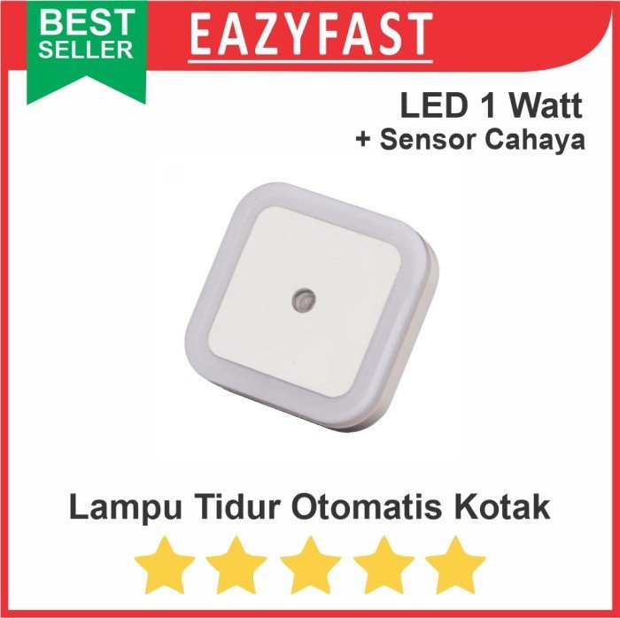 ginee_20241213120107309_2762170644.jpeg Lampu LED Tidur Otomatis Kotak Sensor Cahaya 1 Watt Steker Colok Kamar - Image 1
