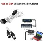 Kabel USB to MIDI Converter Adapter Keyboard Controller Soundcard - Image 2