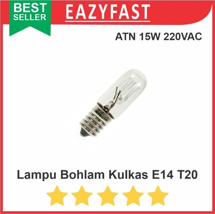 ginee_20241213140146833_4018350939.jpeg Lampu Bohlam Kulkas E14 T20 220V AC 15W E 14 Mesin Jahit Cabe Hias ATN - Image 1