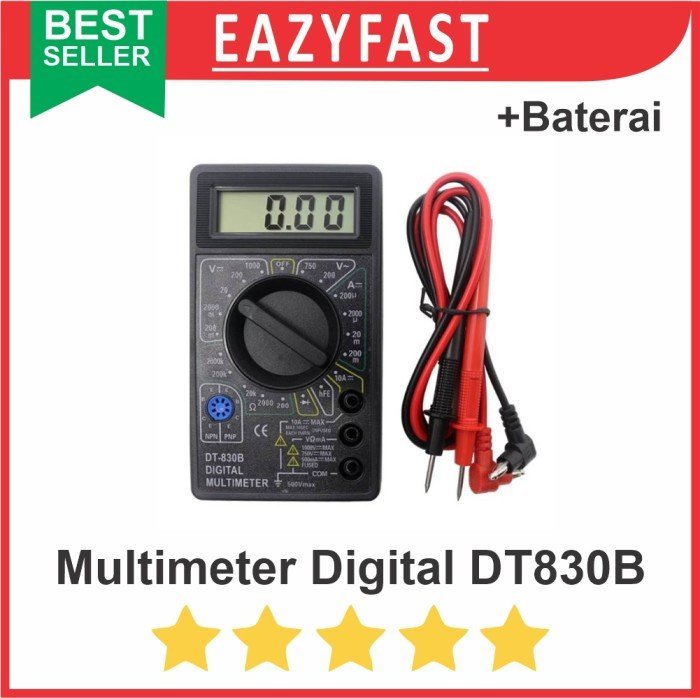 ginee_20241213141723226_7358194643.jpeg DT830B Multimeter AVO meter Multi tester Digital Avometer LCD DT-830B - Image 1