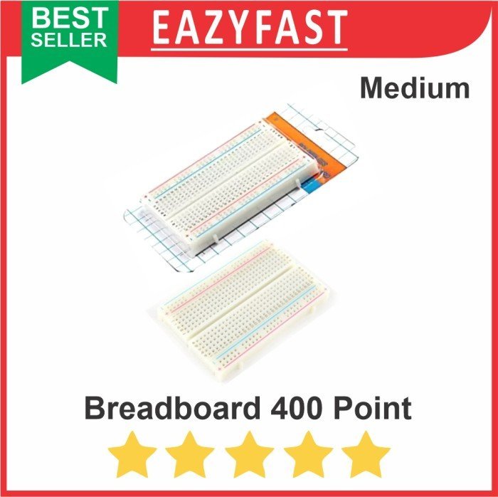ginee_20241213142226901_5010780953.jpeg Breadboard 400 P Pin Point Lubang Arduino Bread Project Proto Board - Image 1