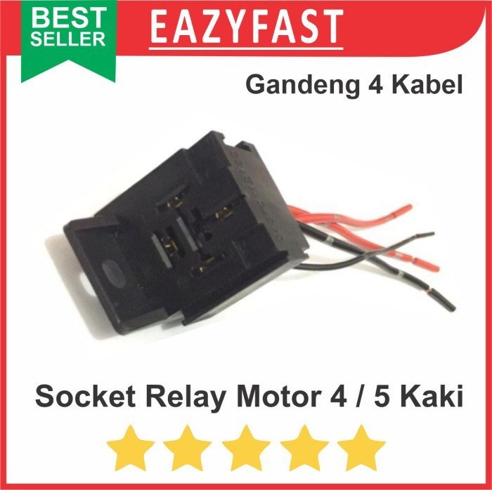 ginee_20241220105514987_7378243619.jpeg Socket Relay Motor Mobil 4P 5P 4 5 Kaki Pin P Soket Bangku Gandeng - Image 1