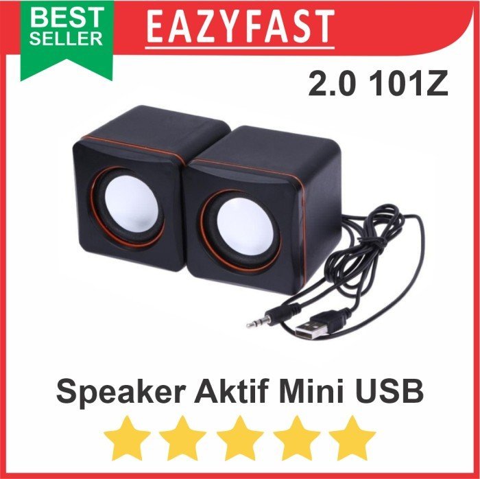 ginee_20241220122648682_2487714979.jpeg Speaker Aktif Mini 2.0 Komputer Laptop USB 5v 3.5mm PAM DFPlayer MP3 - Image 1