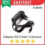 Adaptor DC 6V 2A 5.5mm 6 V Volt 2 A Ampere PSU Power Supply Trafo
