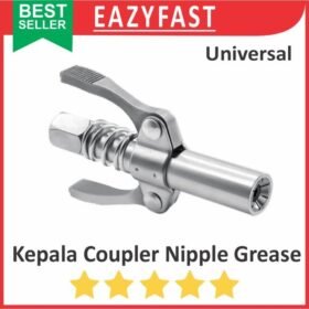 Kepala Coupler Grease Gun Gemuk Quick Nipple Auto Lock Nepel Jepit