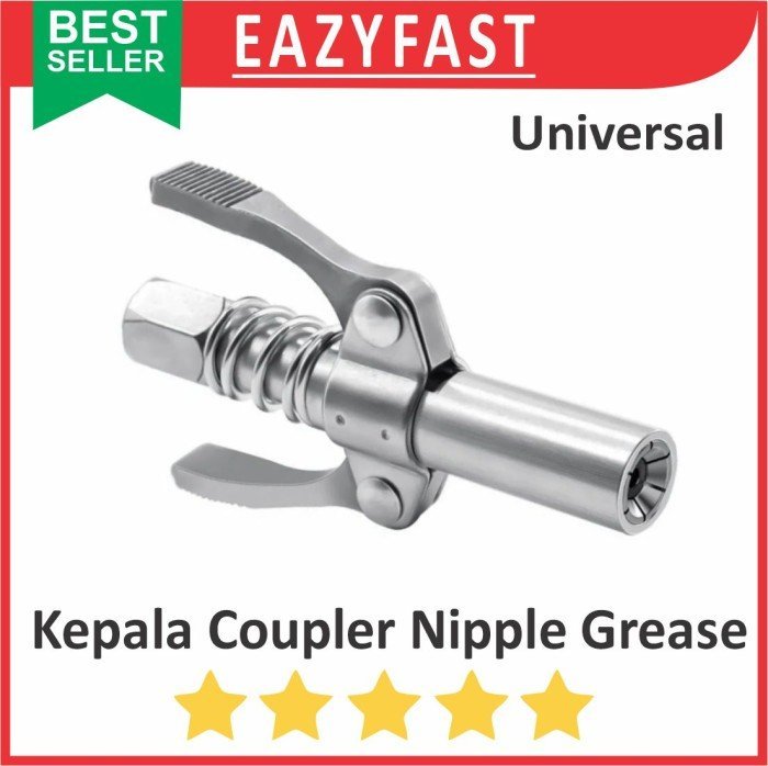 ginee_20241224114654326_9883043054.jpeg Kepala Coupler Grease Gun Gemuk Quick Nipple Auto Lock Nepel Jepit - Image 1
