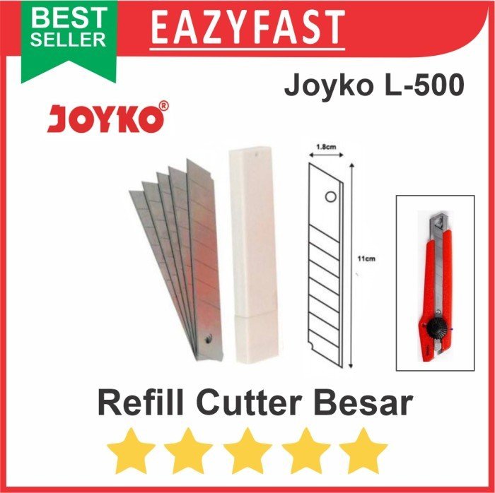 ginee_20241224143241002_0765983512.jpeg Refill Isi Mata Cutter Joyko Besar L-500 L-150 Cuter Kater L500 L150 - Image 1