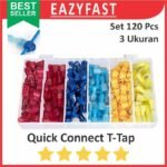 Terminal Quick Connect T Tap Scoth lock Set 120 Jumper Klip T Kabel