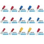 Skun Kabel Terminal Listrik O Y Set 280 Pcs Sekun Ring Bulat Garpu Baut Insulated Cover Vinyl Fork Cable Lug - Image 2