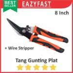 Tang Gunting Potong Cutter Plat Kawat Kabel Seng 8 Inch 8" Kupas Kabel