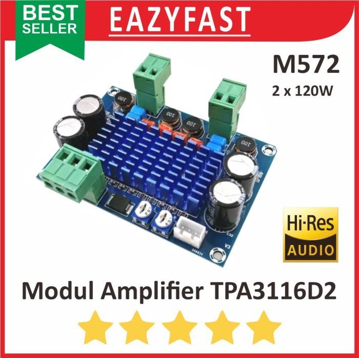 ginee_20241227102124031_5099118518.jpeg Modul Ampli TPA3116D2 2x120W Amplifier Class D TPA TPA3116 M572 120W - Image 1