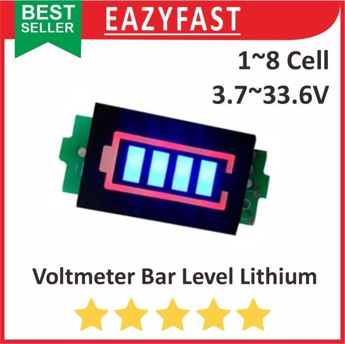 ginee_20241227112941356_4136187988.jpeg Voltmeter Bar Level Kapasitas Baterai Batre Cell Lithium 18650 1-8S - Image 1