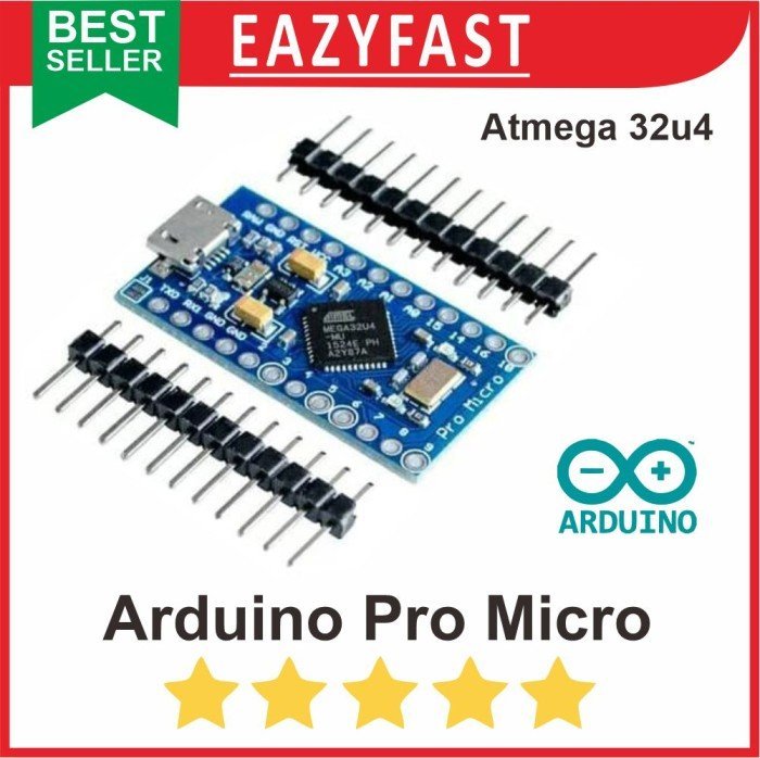 ginee_20241227154411571_3294703717.jpeg Arduino Pro Micro Compatible ProMicro 5V 16 Mhz Atmega32u4 Leonardo - Image 1