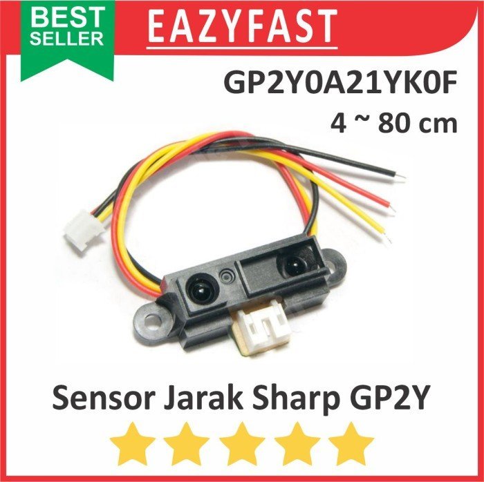 ginee_20241227160119116_5179040291.jpeg Modul Sensor Jarak IR Sharp GP GP2Y0A21YK0F Range Distance Module - Image 1