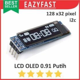 Modul LCD OLED 0.91 Inch Putih White Display Screen 0.91" 128x32 i2c Arduino Module