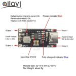 Modul Fast Quick Charge IP2312 USB Type C 3A QC Charger Charging Baterai 18650 Li Ion Lithium TP4056 Module - Image 2