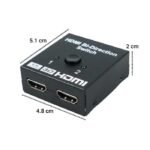 HDMI Switch Splitter Duplicator Input Output 2 Port Kabel Arah Bulak Balik Bidirectional Split Select Selector Duplikat - Image 3
