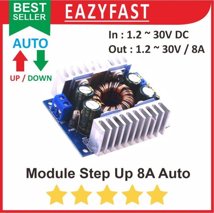 ginee_20250129155254412_4456289292.jpeg Step Up 8A Auto CC CV Module Modul DC Adjustable Power Boost Regulator - Image 1