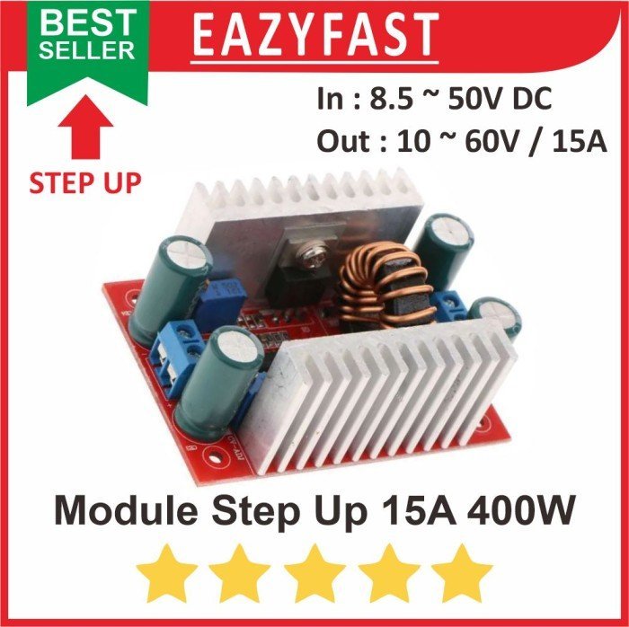 ginee_20250129155621184_9626268702.jpeg Step Up 15A 400W Module Modul DC Adjustable Power Boost Regulator - Image 1