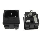 Socket Kabel Power AC 3 Pin Lubang Fuse Sekring Skring PSU PC Komputer - Image 3