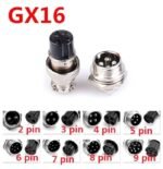 Connector Jack Socket CB GX16 3p 3 Pin Kaki Male Female 1 Set Pasang - Image 2