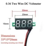 Voltmeter Digital DC 0.36" Inch 3 Kabel Wire Volt Meter Kecil Mini - Image 2