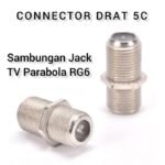 Konektor Sambungan i Lurus Ulir Drat F 2 Sisi 5C Female Female Sambung Connector Antenna TV RG6 RG59 - Image 3