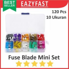 Fuse Blade Mini Set 120 Pcs Sekring Tancap Motor Kecil Kit Box Paket