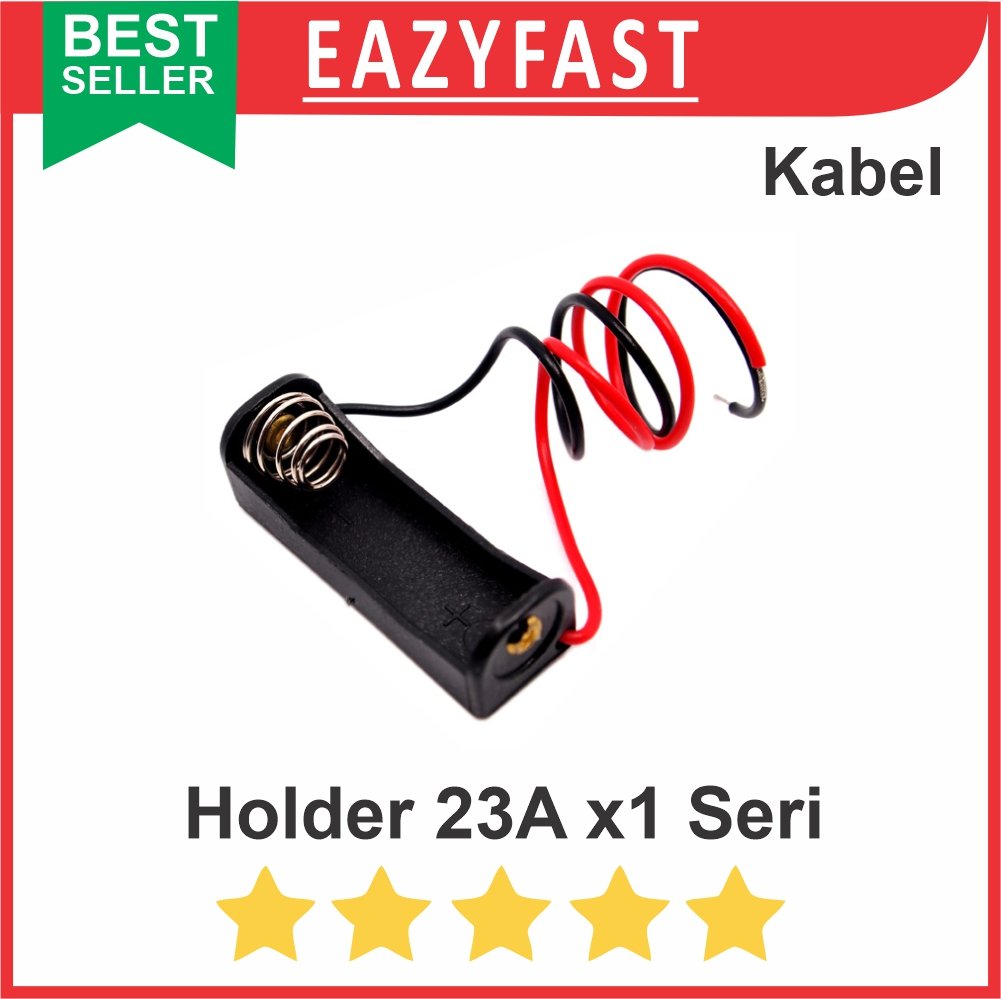 ginee_20250910145711824_1080264060.jpg Case Kotak Rumah Tempat Dudukan Baterai 23A 23 A Isi 1 Port x1 1x Seri Kabel Casing Battery Holder 12V 12 V Volt - Image 1