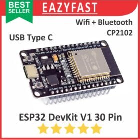 ESP32 30P CP2102 DevKit V1 USB Type C ESP 32 30 P Pin Kaki Wifi Bluetooth BT IOT Internet Arduino Nodemcu LUA Compatible
