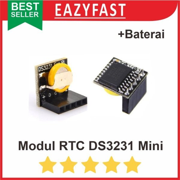 ginee_20250917094521107_9015592524.jpg Modul Clock RTC DS3231 Mini I2C Plus Baterai Jam ESP Arduino Raspberry Compatible Module - Image 1