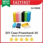 DIY Powerbank Power Bank PB 2x 18650 Baterai Kotak Box Case 5v