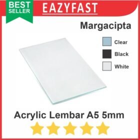 Akrilik A5 5mm Bening Hitam Putih Susu Potongan Lembaran Acrylic Sheet