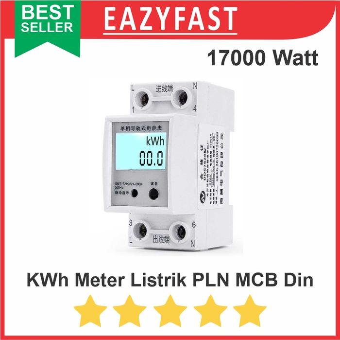 ginee_20250922151144291_8362464999.jpeg KWH Watt Volt Ampere Meter Listrik PLN MCB Din Panel LCD 200V AC 80A - Image 1
