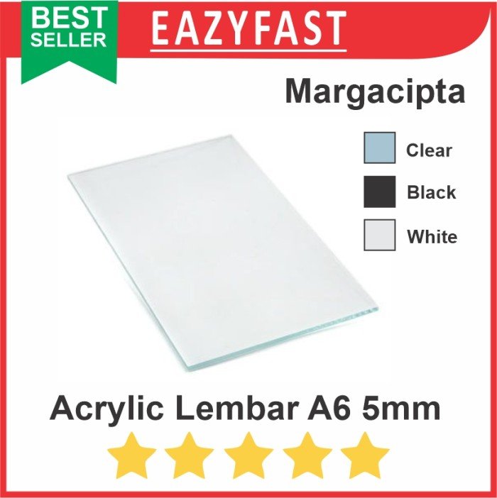 ginee_20250923121652574_5289116126.jpeg Akrilik A6 5mm Bening Hitam Putih Susu Potongan Lembaran Acrylic Sheet - Image 1